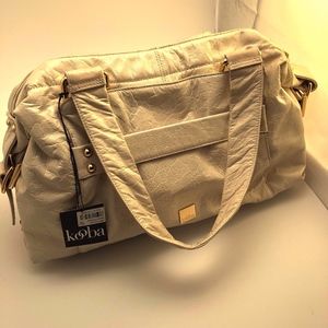 Kooba cream leather satchel